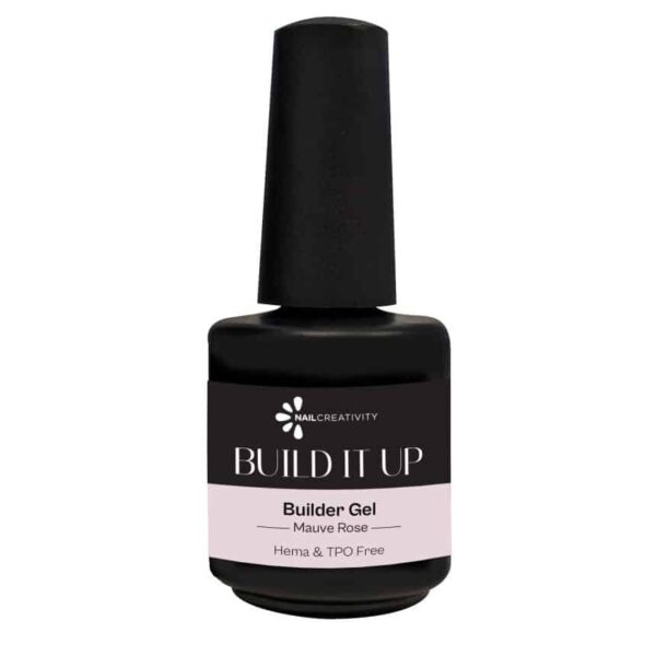 ⁦ג’ל בנייה בבקבוק גוון רוז סגלגל- BUILD IT UP Mauve Rose NAIL CREATIVITY⁩ – תמונה ⁦2⁩