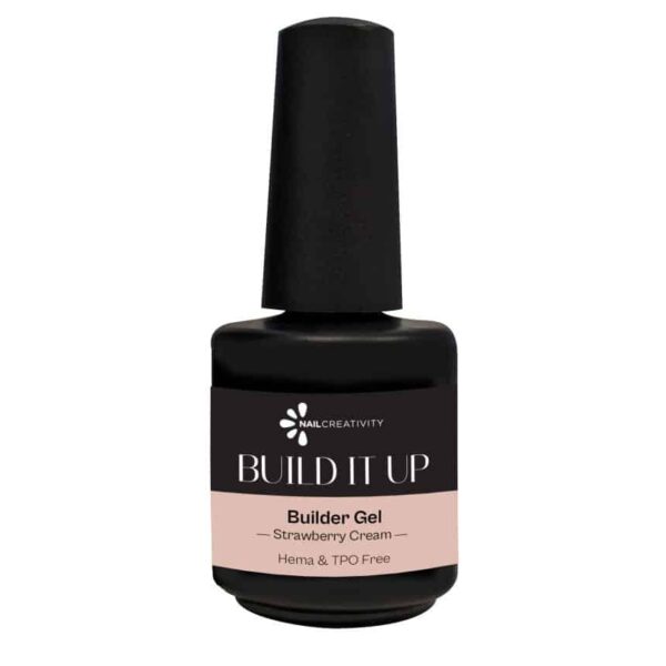 ⁦ג’ל בנייה בבקבוק גוון סטרוברי קרם- BUILD IT UP Strawberry Cream NAIL CREATIVITY⁩ – תמונה ⁦2⁩